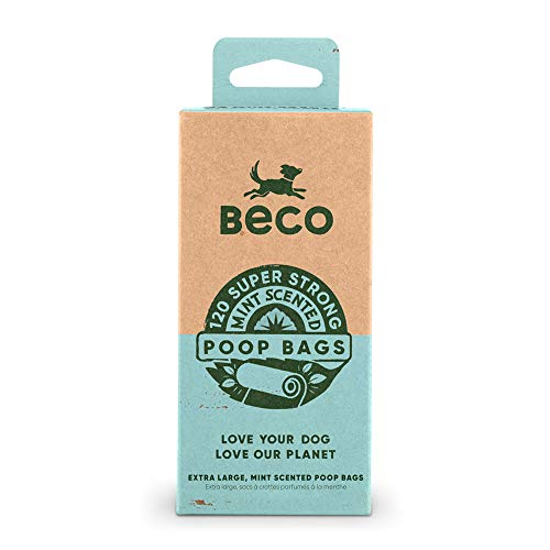 Beco - Bolsas Grandes para Mascotas, Resistentes y ecológicas, para Perros, Aroma a Menta