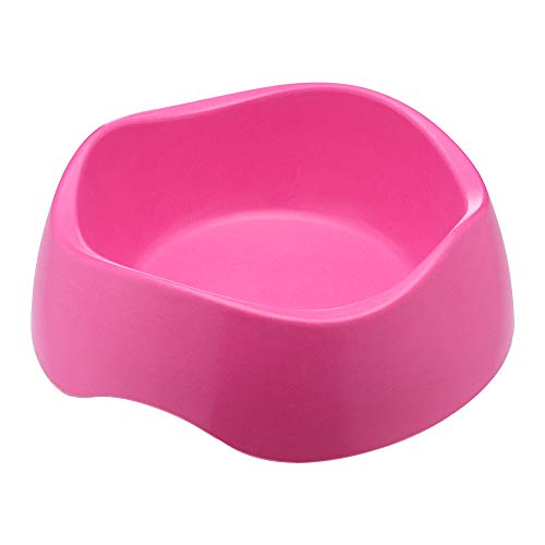 Beco - Cuenco de bambú para Perros y Agua, Antideslizante, fácil de Limpiar, Color Rosa, tamaño Mediano