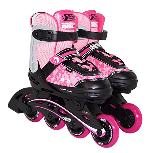 Best Sporting- Inline-Skates Patines en línea para niños Abec 5, Color rosa y negro, 29-34 (30123) , color/modelo surtido