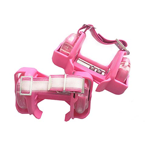 BGHKFF Patines De Talón Ruedas Ajustables para Niños, con Todas Las Ruedas Iluminadas, Diversión Luminosa para Niñas Y Mujeres,Pink