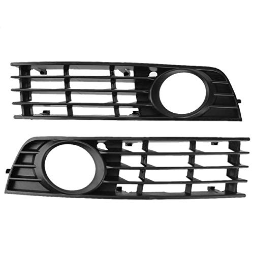 Bumper Foglight Grille Cubierta De La Lámpara 1 Par Frontal Inferior del Parachoques Parrilla Luz De Niebla Fit For Audi A4 B6 2001-2005, Luz De Niebla Rejillas (Color : 1 Pair)