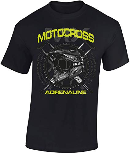 Camiseta: MX Motocross Adrenaline/Motero - Biker/Motocross/T-Shirt Unisex/Dirtbike/Tuning/Ralley/Enduro/Regalo para Motero (M)