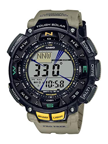 Casio Men's Quartz Sport Watch with Resin Strap, Khaki, 27 (Model: PRG-240-5CR)