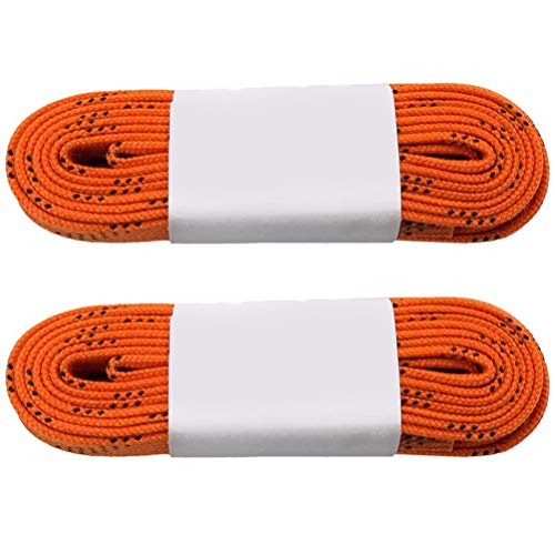 CLISPEED 1 par de Cordones Encerados Deportivos de 96 Pulgadas con Cordones de Skate Encerados para Botas de Hockey sobre Hielo Patines Y Zapatos Regulares Naranja