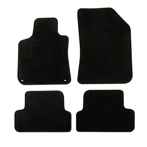 DBS Alfombrillas de Coche - A Medida - Alfombrillas para Coche - 4 uds. - Moqueta en Negro 600 g/m² - Modelo One - 1765682