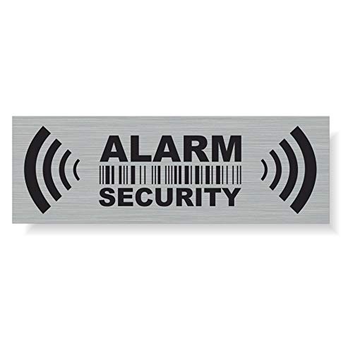Decooo.be 20 pegatinas de advertencia de alarma de seguridad para uso interno y externo – Protección para el hogar y el coche – Resistente a la intemperie – Tamaño: 7,4 x 2,5 cm – Alarma de seguridad