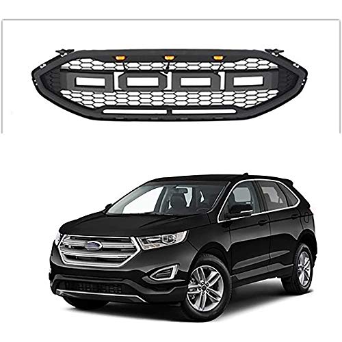 DENGD Parrilla modificada de Malla de Parachoques Delantero de Coche para Ford Edge 2015 2016 2017 2018, ABS, Accesorios de Coche, 1 unids/Set