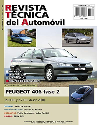 Documentación técnica RTA 134 PEUGEOT 406 (1996 -2004) - Diesel