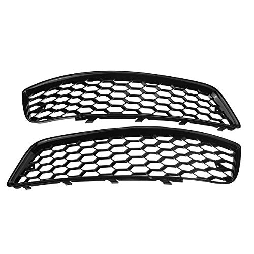 Essming Rejilla Frontal para riñón Glossy Black A3 8P Frontal Fog Fog Light Grille Cubierta de la Parrilla de la Parrilla Honeycomb Grill Grill para Audi A3 8P 2009-2013