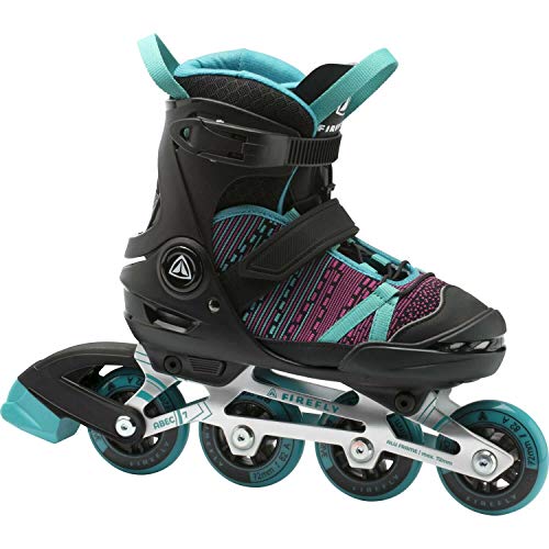 Firefly Ils 710 G Patines en línea, Negro/Menta y Morado, 29