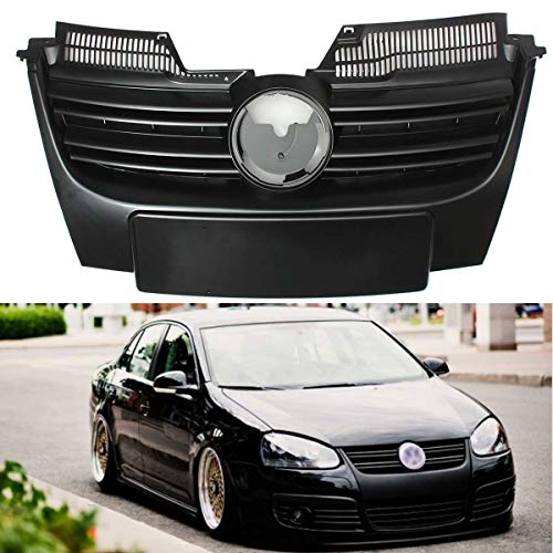 Frente Negro Alta parachoques Deporte parachoques parrilla de plástico ABS for VW Jetta MK5 en forma for el 2006 2007 2008 2009 2010