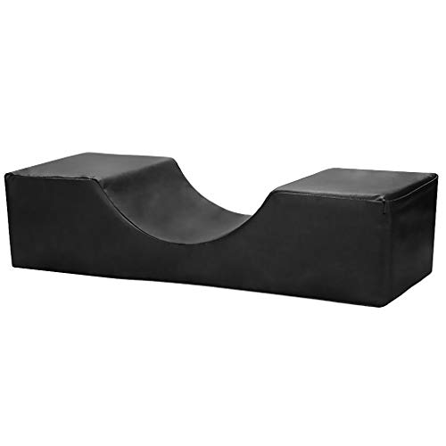 Guangcailun Extensión de pestañas ayuda del cuello almohada de maquillaje en forma de U Almohada Cuello apoyo para la cabeza Fo, Negro, cuero de la PU