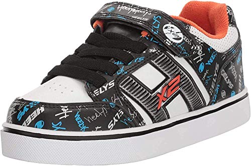 Heelys X2, Zapatillas, (Black/White/Orange/Cyan), 35 EU