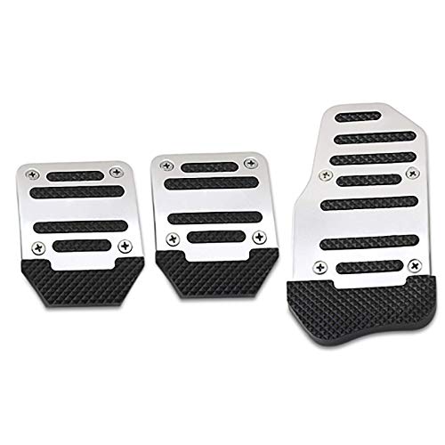 HEIZIJIA Pedal Universal Antideslizante de Aluminio para automóvil, para Chevrolet Cruze Aveo Captiva Lacetti, para Mazda 3 6 2, para Mitsubishi ASX Lancer Outlande