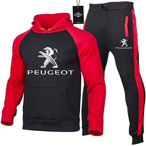 Hickeyy Hombres Jogging Chándal Peu.g-eot Dos Piezas Raglán Sudadera con Capucha + Pantalones Parte Superior/E/M sponyborty