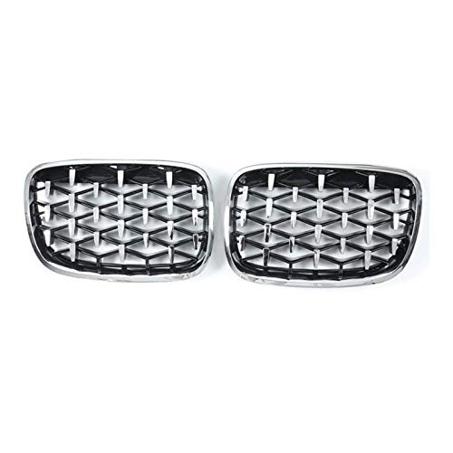 HUATONG YANGJJ YAIKL Adecuada para BMW E70 E71 E72 x5 x6 2007-2013 Parrillas de Diamante del automóvil Parrilla Ridney Delantera Cromada Malla de Cromo Accesorios para automóviles 2pc / Set