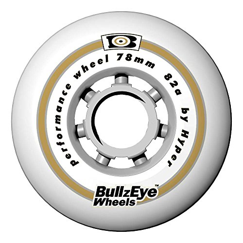 HYPER Des Rueda P Fitness Bullzeye76-82A 4D patín Patinaje, Adultos Unisex, Blanco (Blanca), 76mm/82a