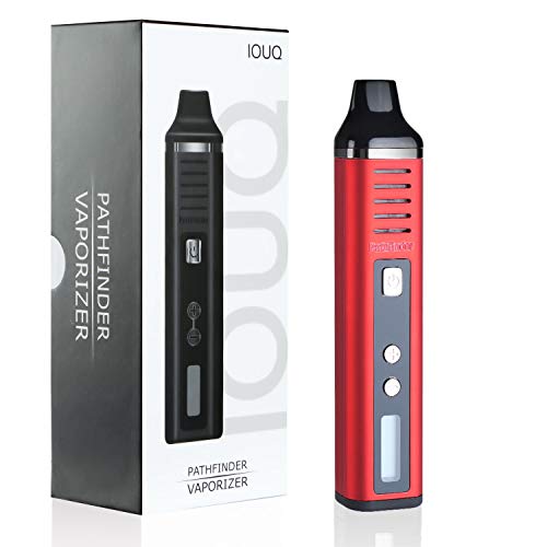 IOUQ Vaporizador de hierbas secas Pathfinder Vaporizador de hierbas portátil Batería grande de 2200 mAh Control de temperatura Pantalla de cristal líquido Evaporador de hierbas Fácil de usar (rojo)