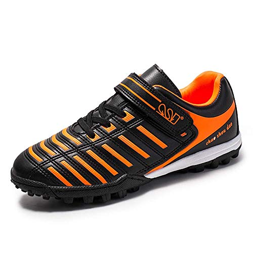 IRON JF Unisex Botas de fútbol Adolescente uña Rota Zapatos Botines for niños Formación Profesional Zapatillas Deporte Zapatos del patín Cubierta Fútbol Sala la Competencia Fasteners Deportivos línea