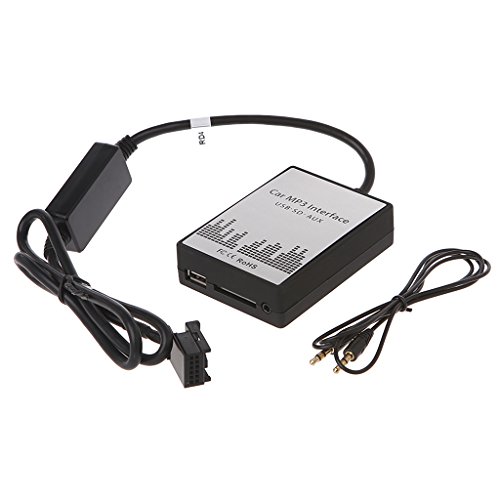 Kanitry - Adaptador de radio de coche para Peugeot 307 407 Citroen C4 C5 (USB SD, AUX, MP3, música y CD)