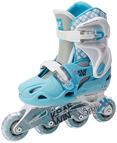 Krafwin Supreme Style - Patines ajustables para niños, color azul cielo