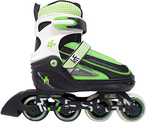 KRF The New Urban Concept Pata Gallo Patines En Línea Ajustables, Verde, 39-42