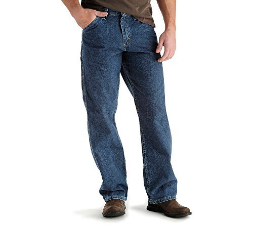 Lee - Pantalones vaqueros de pernera recta, corte holgado y estilo carpintero para hombre - Azul - 40W x 29L