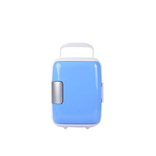 LIXUDECO Mini Nevera Coche Universal Mini refrigerador Congelador portátil Caja de enfriamiento 4L Alimentos de Fruta de Fruta Compresor para for BMW E60 F10 Peugeot 206 (Color Name : Blue)