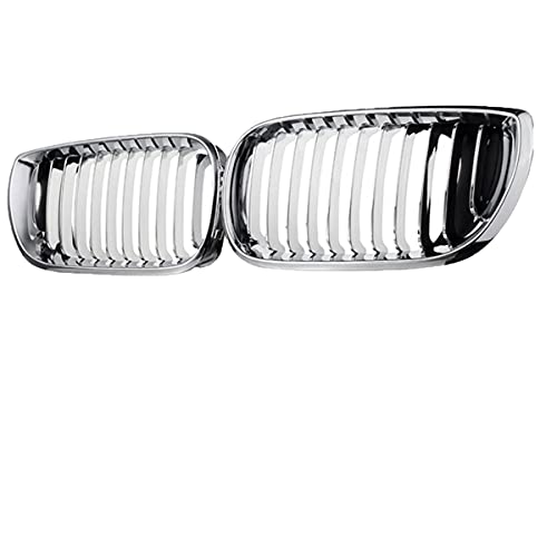 LLCJDM Grill Ridney, par de parillas Shine Shine Black Double Llats Parrillas de Carreras de automóviles para E46 4 Puertas 3 Series 2002 2003 2004,D