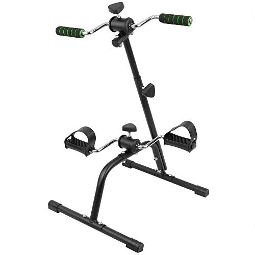 LXYSB Bicicleta de Brazo y Pierna Pedal Doble en casa Pedalier de Ejercicio con Resistencia Ajustable Conjunto Antideslizante Pedales de Fitness fáciles de Quitar,L