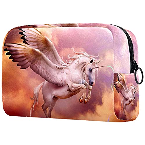 Neceseres de Viaje Caballo Unicornio Pegaso Portable Make Up Bags Neceser de Práctico Bolsa de Lavado de Baño Viajes Vacaciones Fiesta Elementos Esenciales 18.5x7.5x13cm