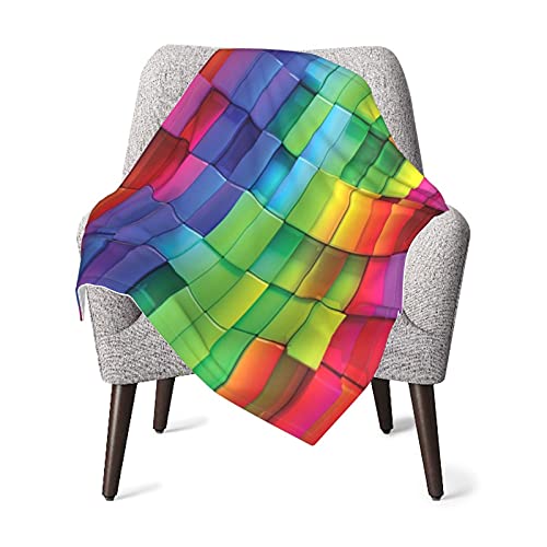 Olverz Manta artesanal geométrica de ladrillo con forma de arco iris para bebé, cómoda manta de bebé de felpa gruesa manta de bebé suave manta de bebé para cochecito cuna recién nacidos