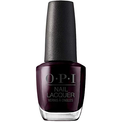 OPI Nail Laquer - Esmalte Uñas Duración de Hasta 7 Días, Efecto Manicura Profesional, 'Black Cherry Chutney' Morado - 15 ml