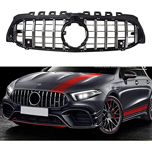 Para Mercedes A-Klasse W177 A250 A200 A45 Amg 2019 2020+, Parrilla Radiador Parachoques Delantero Coche, Rejilla Malla RiñóN Central, Rejilla Carreras, Cubierta VentilacióN, Accesorios Estilo