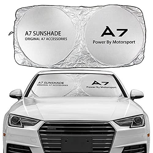 Parasol para parabrisas Compatible con Audi A3 8P 8V A4 B8 B6 A6 C6 C5 A5 Q3 Q5 Q7 TT Accesorios TT Windshield Sun Shade Cover Anti UV Reflector Visor Protector Parasol de Coche ( Color : For A7 )