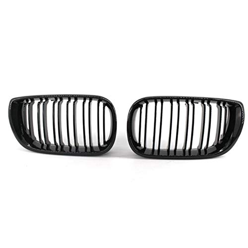 Parrilla riñón coche Riñón Rejilla Delantera 2pcs / Set De Riñón Negro Frente Rejillas De La Parrilla Fit For El B-MW E46 Serie 3 De 4 Puertas 02-05 (Color : AS SHOWN)