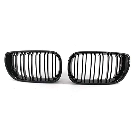 Parrilla riñón coche Riñón Rejilla Delantera 2pcs / Set De Riñón Negro Frente Rejillas De La Parrilla Fit For El BMW Serie 3 E46 4 Puertas 02-05