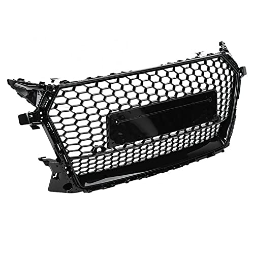 Parrillas del radiador delantero del coche Rejillas Delanteras De Coche, Parrilla Delantera Hexagonal De Malla De Nido De Abeja Negra Para Au-di TT / TTS 8S 2015 2016 2017 2018, Accesorios De Coche