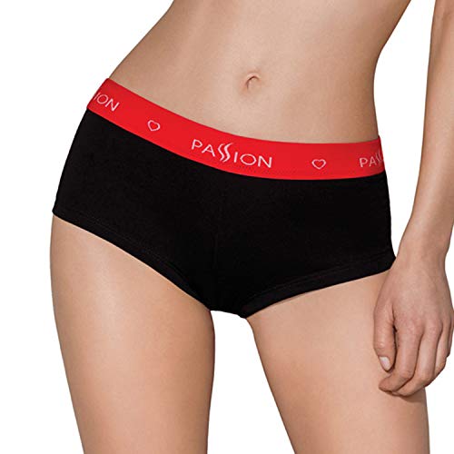 Passion Braguita Deportiva Tipo Shorts para Mujeres PS003, Negro,M