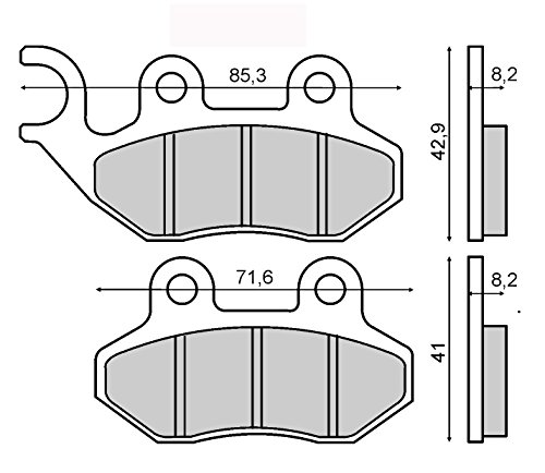 pastillas de freno Organica delantero compatible con PGO T-Rex (4 Stroke) 125 1999-1999