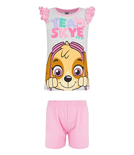 Paw Patrol Chicas Pijama Mangas Cortas - Gris - 92