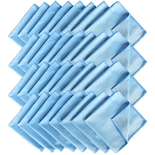 Piaopiao Toallas de Limpieza de Vidrio de Microfibra de 8 pacas de Tela de Acero Inoxidable Pulido de Pulido de Brillo de Brillo de la Ventana Paño de Parabrisas 12"x12 (Color : 32P Towel)