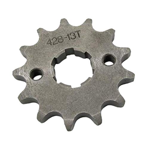 Piñones 13T 428 Paso de Cadena Delantera de la Motocicleta Piñón Cog Dia 20mm for Pit Trail Bici de la Suciedad ATV (Color : Black)