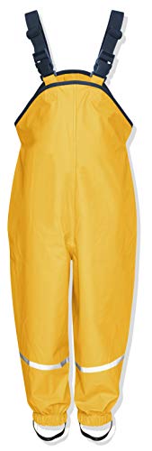 Playshoes Regenlatzhose, Pantalones para Niños, Amarillo, 9-12 meses/80 cm