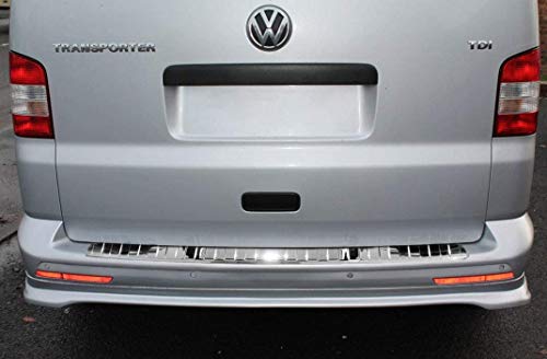 Protector de parachoques trasero, de acero inoxidable, cromado, cepillado, cubierta protectora contra arañazos, para VW T5 TRANSPORTER 2003 – 2014
