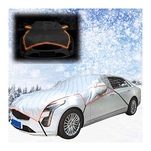 Protector for Parabrisas Parasol Coche Delantero Protección contra La Nieve Proteger El Motor Diseño Integrado Tira Reflectante Deducción Antirrobo Papel De Aluminio Mahfei