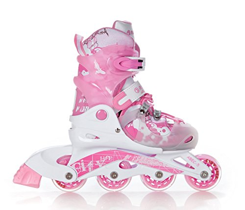 RAVEN niña en Patines Princess Ajustable, Pink, M, 5902276602139