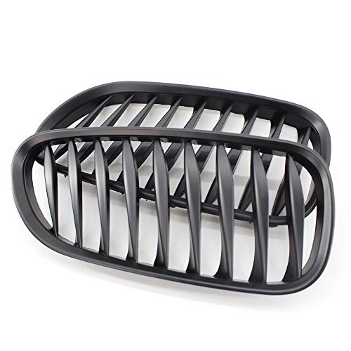 Riñón Frente parrilla del coche parachoques delantero Matt Negro riñón rejilla deportiva Estilo Grill en forma for el BMW Z4 E85 E86 03-08 2004 2005 2006 2007-08