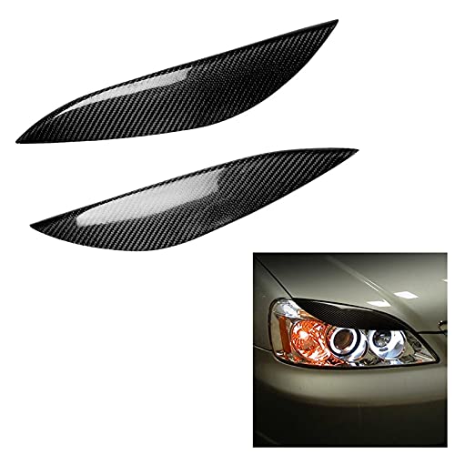 Rtyuiop para Honda Civic 7Th 2001-2003, Faros de Fibra de Carbono, Cubierta de Cejas, Cabeza de pestañas, Pegatinas de lámpara, Accesorios de Coche