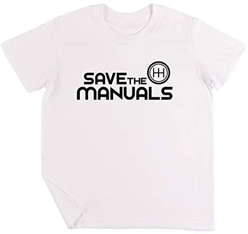 Save The ManualsNiños Chicos Chicas Unisexo Camiseta Blanco